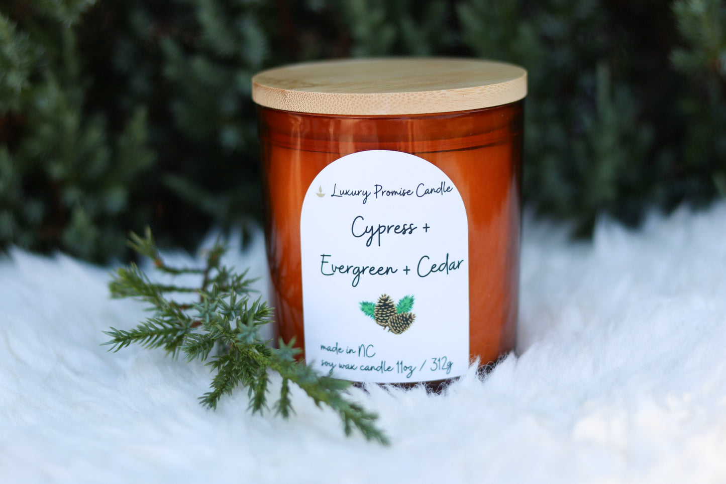 Cypress+Cedar+Evergreen Soy Candle